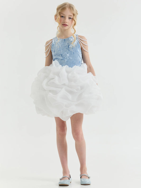 Dress "Coco", blue-white