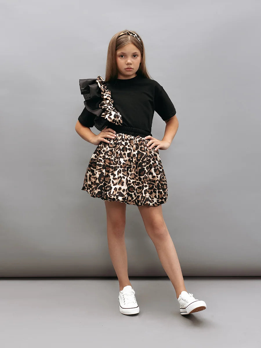 Suit "Peggi", black-leo