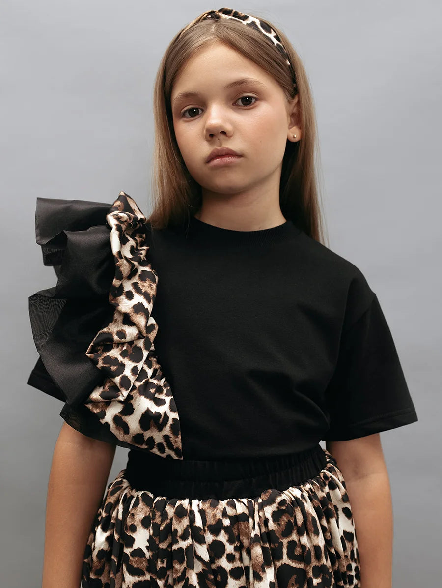 Suit "Peggi", black-leo