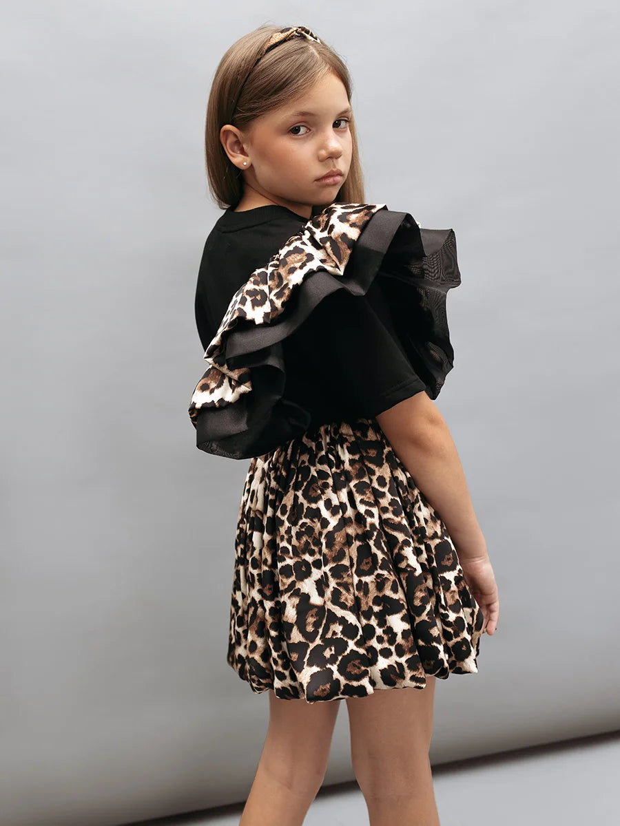 Suit "Peggi", black-leo