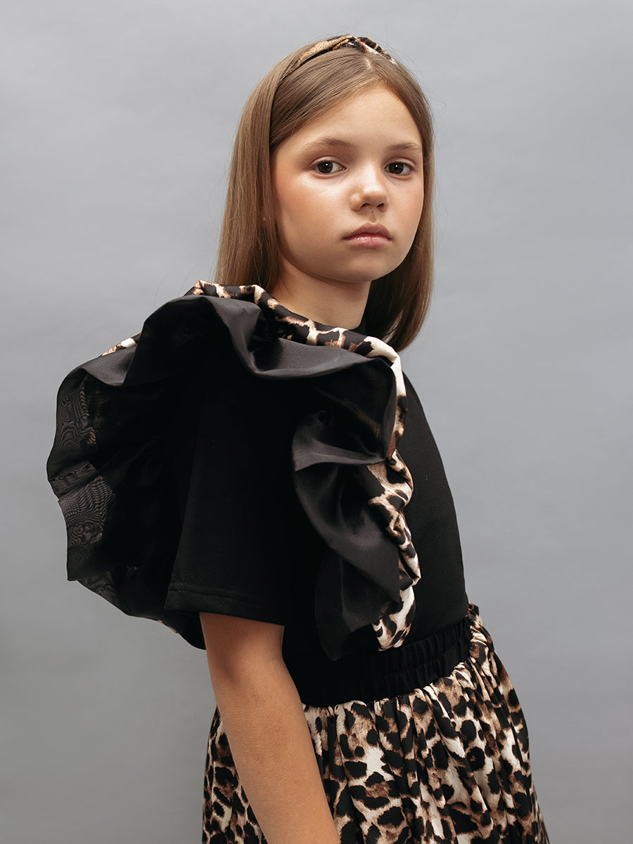 Suit "Peggi", black-leo