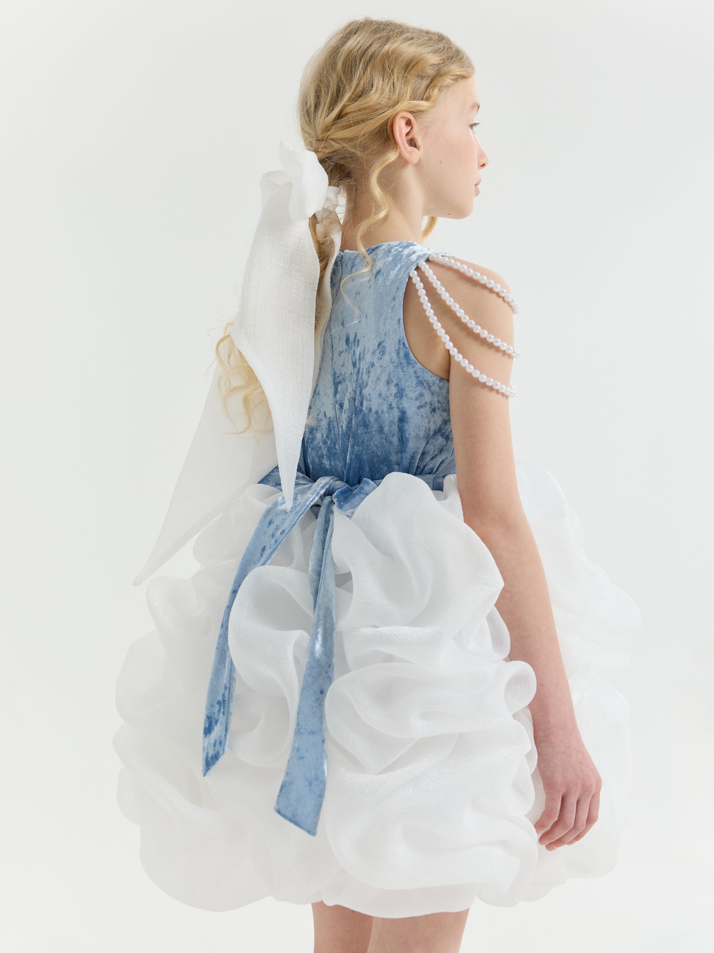 Dress "Coco", blue-white