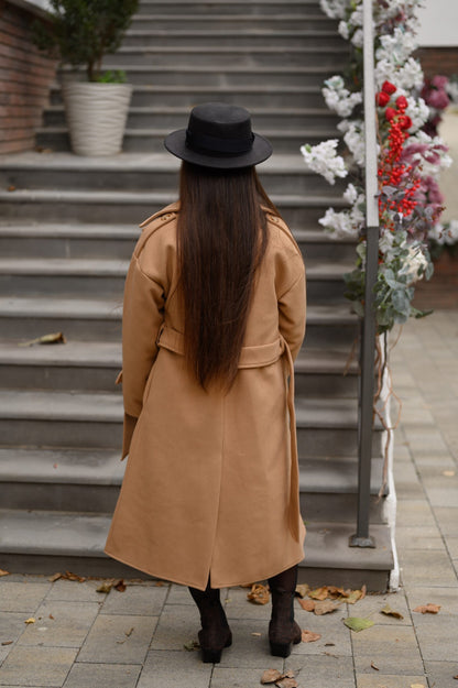 Insulated coat “Geneva”, camel