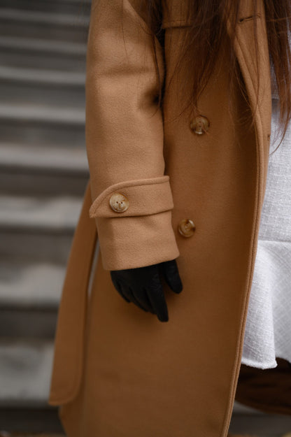 Insulated coat “Geneva”, camel