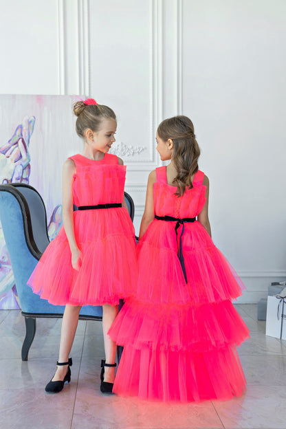 Dress "Milan", pink neon