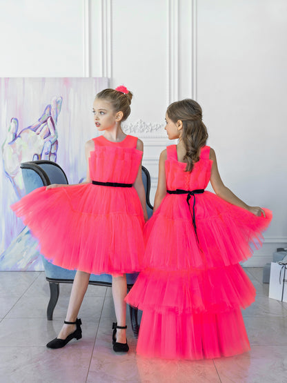 Dress "Milan", pink neon