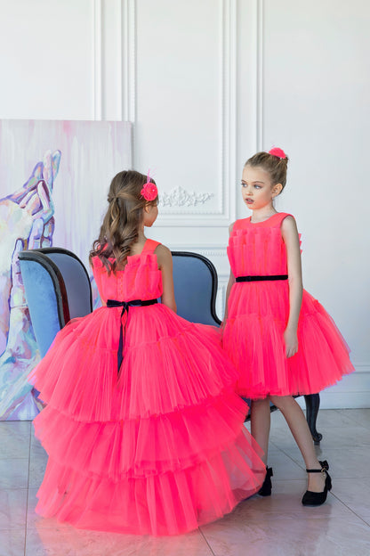 Dress "Milan", pink neon