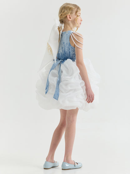 Dress "Coco", blue-white