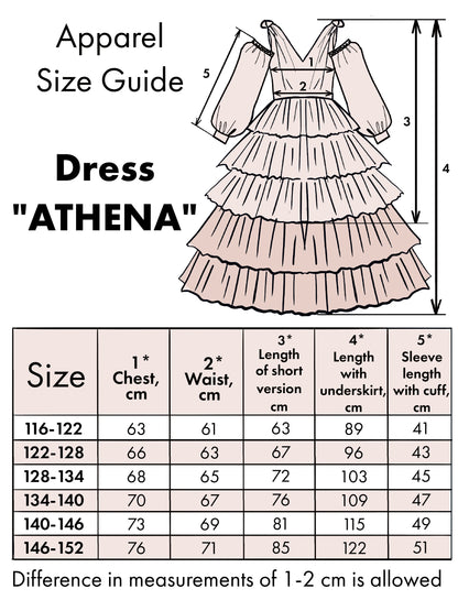 Dress "Athena", powder