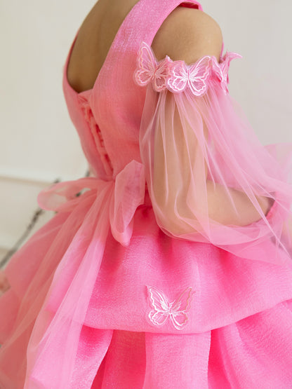 Dress "Marshmallow", pink neon