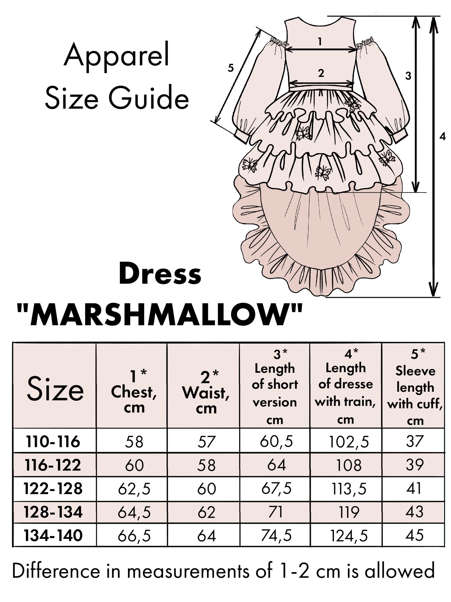 Dress "Marshmallow", blue