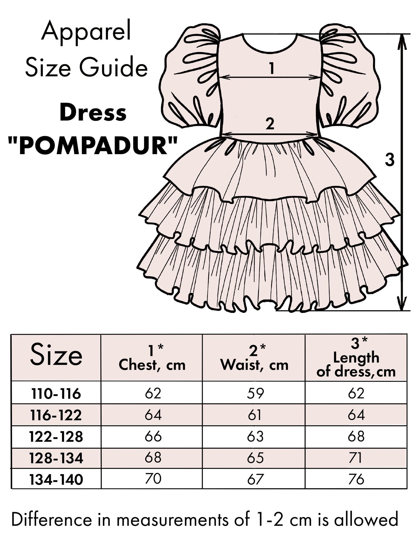 Dress "Pompadur", black