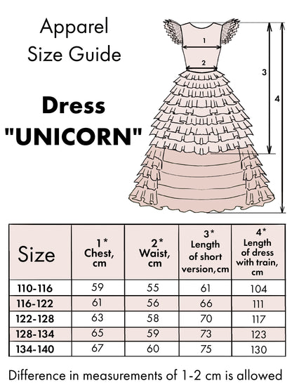 Dress "Unicorn", multi